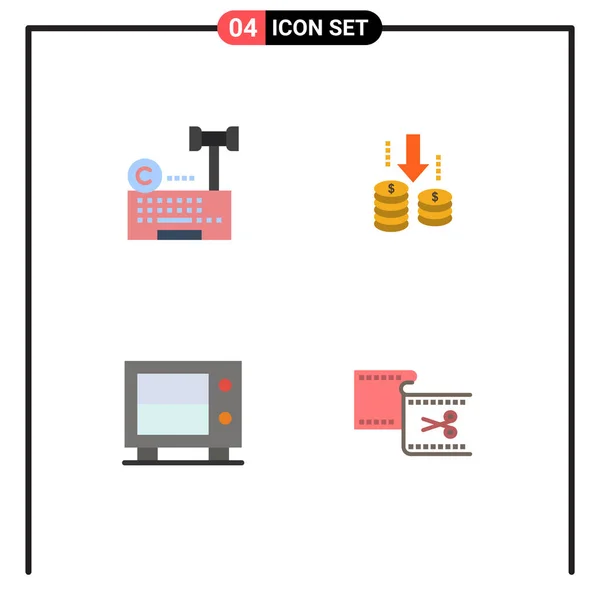 Creative Icons Modern Signs Sysymbols Copyright Deposit Law Transfer Safe — Vector de stock