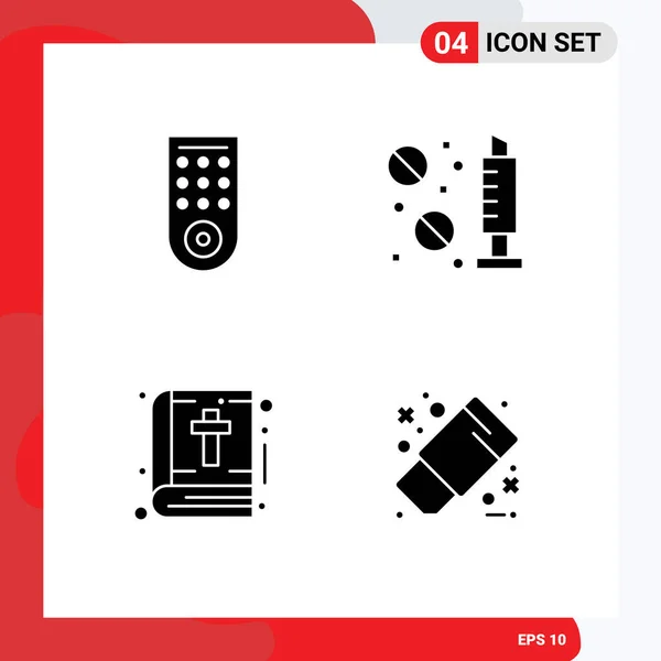 Universal Icon Symbols Group Modern Solid Glyphs Control Note Drug — Stock Vector