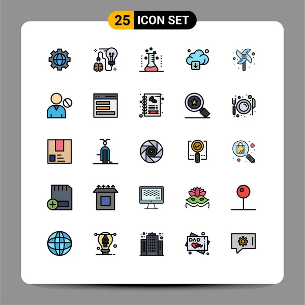 Universal Icon Symbols Group Modern Filled Line Flat Colors Toy — Vetor de Stock