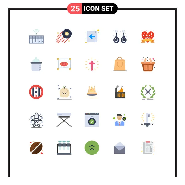 Stock Vector Icon Pack Line Segni Simboli Insegne Preziosi Freccia — Vettoriale Stock