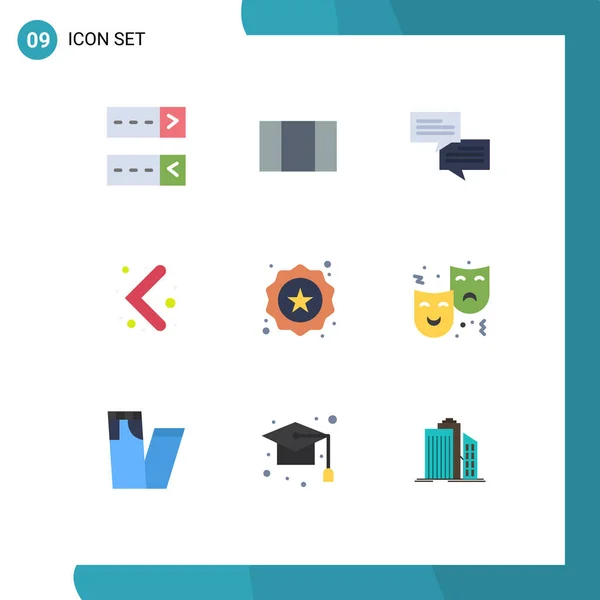 Set Modern Icons Sysymbols Signs Expression Mask Arrow Shopping Label — Vector de stock