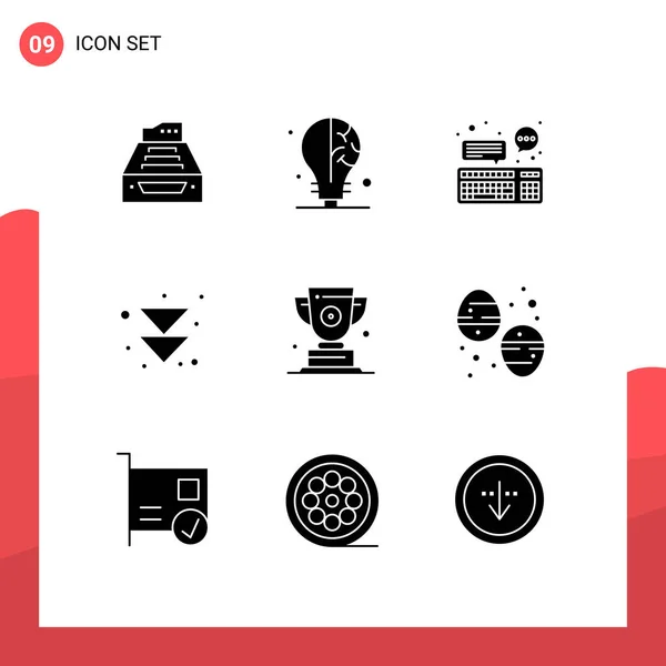 Set Von Modernen Symbolen Symbole Zeichen Für Nächste Pfeil Idee — Stockvektor