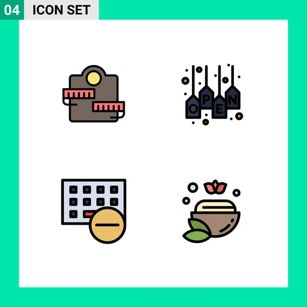 Stock Vector Icon Pack Mit Linienzeichen Und Symbolen Für Gewicht — Stockvektor