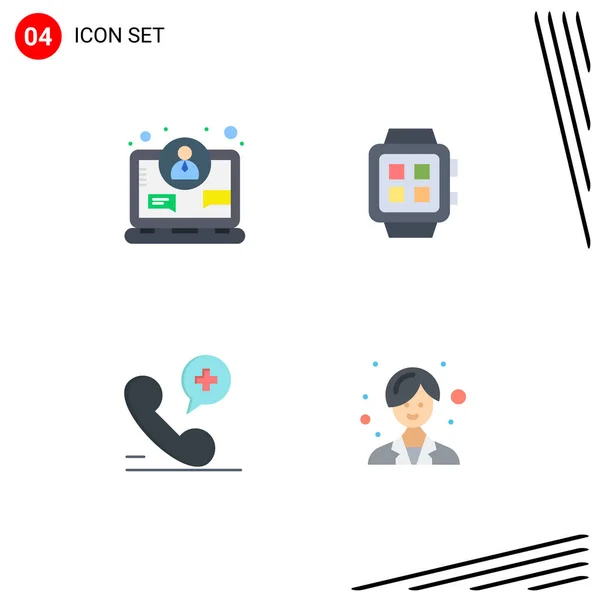 Pack Creative Flat Icons Business Mobile Internet Smart Medical Editable — Stock Vector