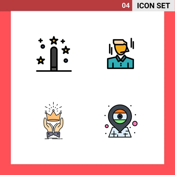 Creative Icons Modern Signs Sysymbols Coding Crown Magic Manager King — Vector de stock