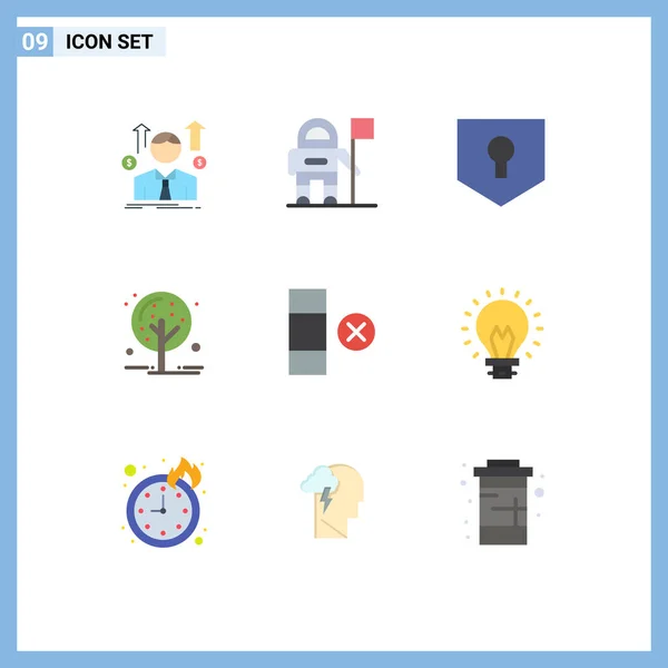 Universal Icon Symbols Group Modern Flat Colors Delete Tree Key — Stockvektor