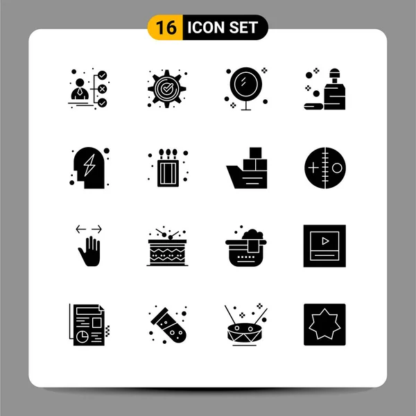 Set Modern Icons Tanda Tanda Untuk Sabun Bersih Tanda Perawatan - Stok Vektor