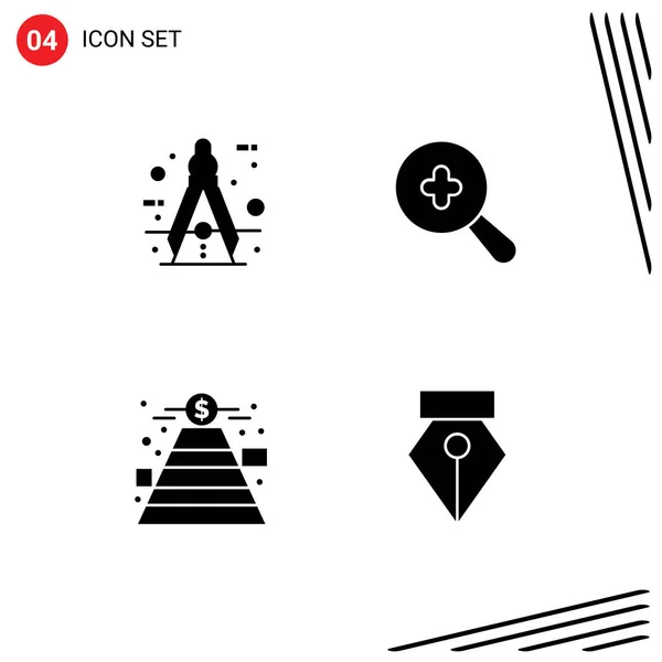 Stock Vector Icon Pack Líneas Signos Símbolos Para Arquitecto Recaudación — Vector de stock