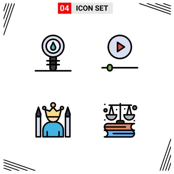 Universal Icon Symbols Group Modern Filledline Flat Colors Biochemistry Celebrity — Vetor de Stock