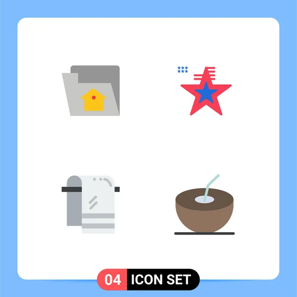 Creative Icons Modern Signs Sysymbols Home Dry Service Flag Wiping — Vector de stock