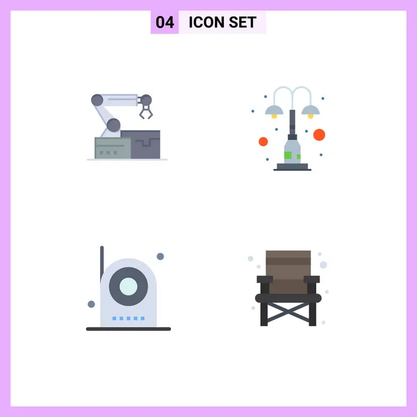 Flat Icon Concept Voor Websites Mobiel Apps Geatoumatiseerd Camera Technologie — Stockvector