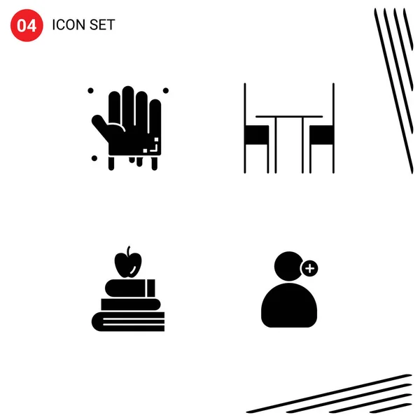 Vector Stock Icon Pack Líneas Signos Símbolos Para Sangrientos Manzana — Archivo Imágenes Vectoriales