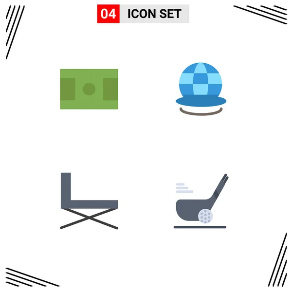 Flat Icon Pack Mit Universellen Symbolen Für Feld Innenraum Erde — Stockvektor