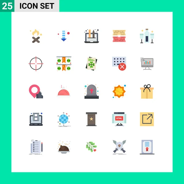 User Interface Flat Color Pack Modern Signs Symbols Alcohol Dimm — Διανυσματικό Αρχείο