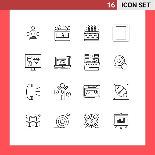 Icône Vectorielle Stock Paquet Signes Symboles Ligne Pour Codage Commutateur — Image vectorielle