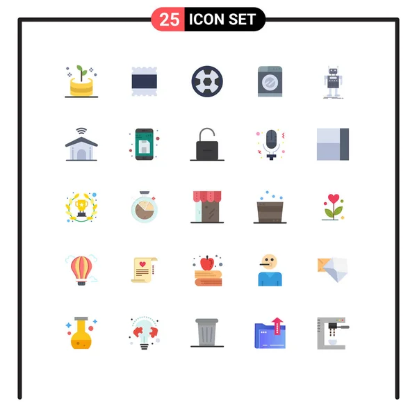 Vector Icon Pack Line Signs Symbols Technology Artificial Wreath Android — 스톡 벡터