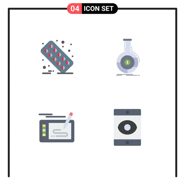 Universal Flat Icons Set Web Mobile Applications Helsetjenester Design Nettbrett – stockvektor