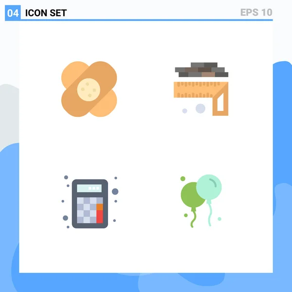 User Interface Pack Van Basic Flat Iconen Van Gezondheidszorg Rekenmachine — Stockvector