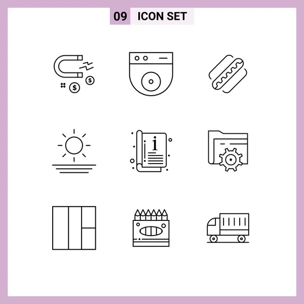 Thematic Vector Outlines Editable Symbols Template Catalogue American Catalog Holiday — Stock Vector