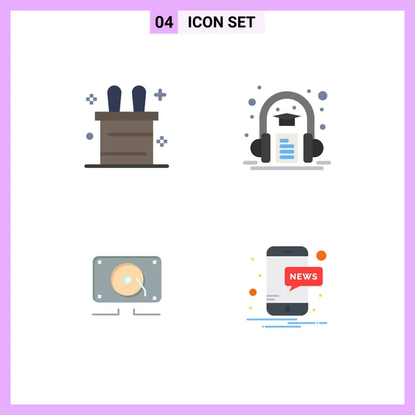 Flat Icon Pack Universal Σύμβολα Του Μαγικού Κόλπου Δυνατά Βιβλίο — Διανυσματικό Αρχείο