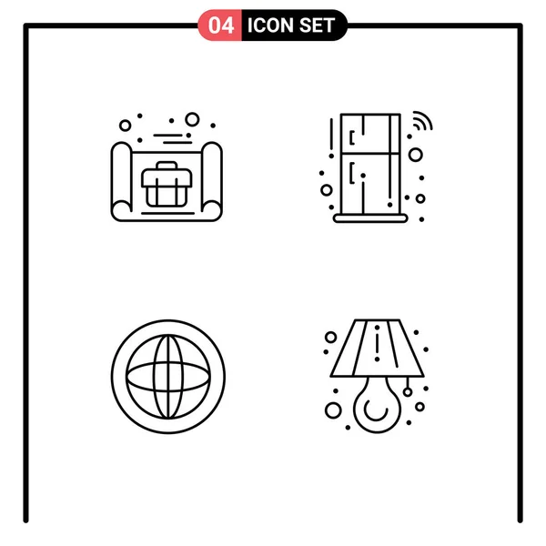 Interface Utilisateur Paquet Couleurs Plates Filledline Base Entreprise Communication Plan — Image vectorielle