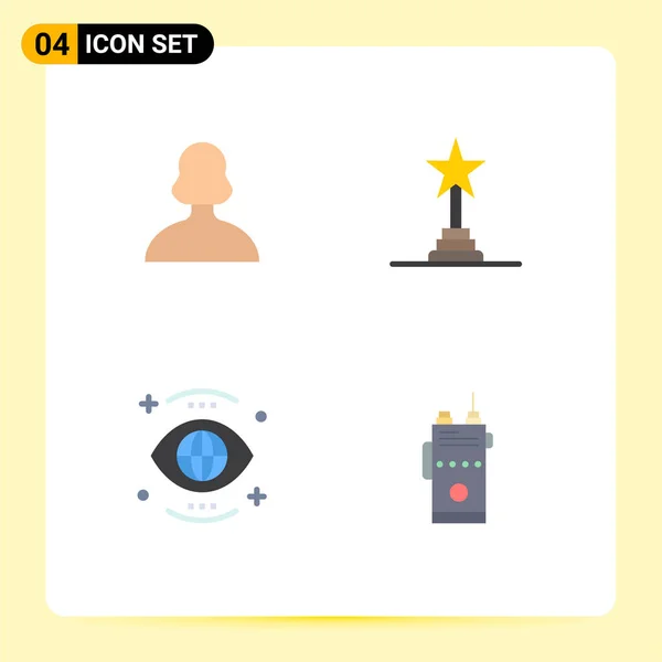 Flat Icon Concept Websites Mobile Apps Avatar Global User Lifetime — Stock Vector
