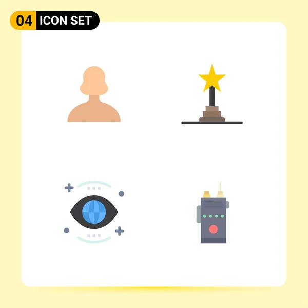 Conceito Flat Icon Para Websites Avatar Mobile Apps Global Usuário — Vetor de Stock