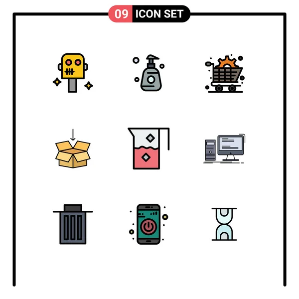 Creative Icons Modern Signs Symbols Drink Commerce Education Arrow Editable — Stock Vector