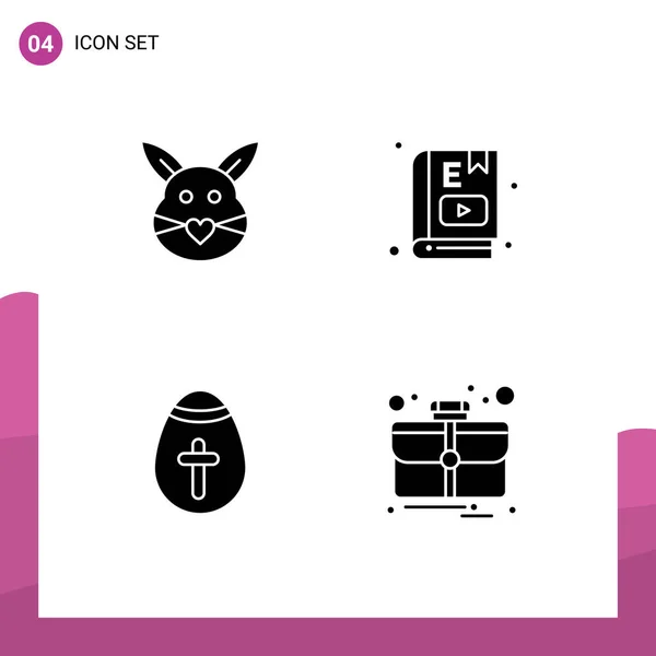 Kreative Symbole Moderne Zeichen Und Symbole Von Kaninchen Studie Niedlich — Stockvektor