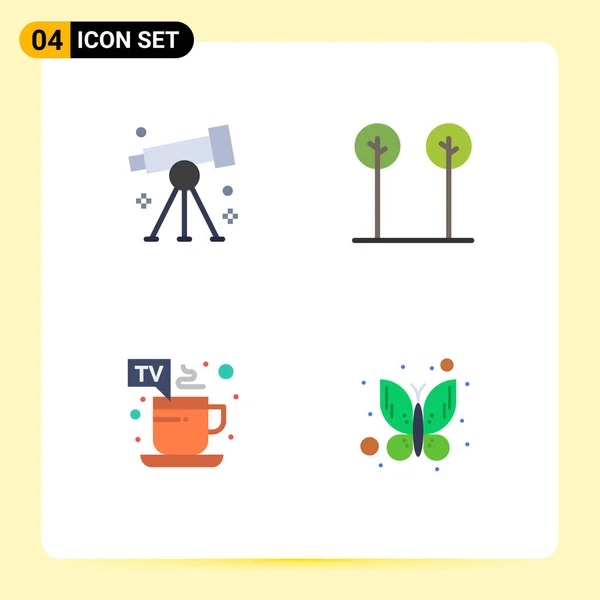 User Interface Flat Icon Pack Modern Signs Symbols Biology Cup — Vetor de Stock