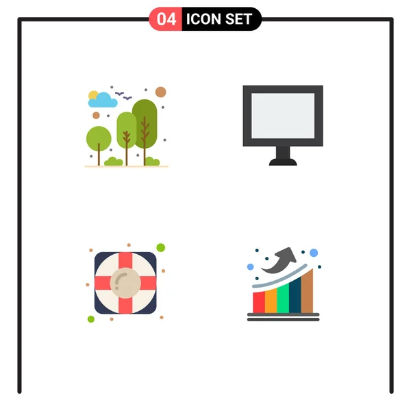 Flat Icon Konzept Für Webseiten Mobile Und Apps Stadt Lebensretter — Stockvektor