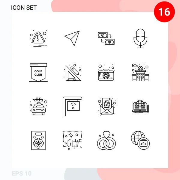 Icône Vectorielle Stock Paquet Signes Symboles Ligne Pour Les Produits — Image vectorielle