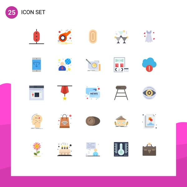 User Interface Flat Color Pack Modern Signs Symbols Dress Party — Διανυσματικό Αρχείο