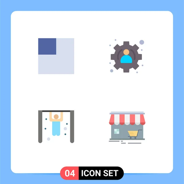Universal Icon Symbols Group Modern Flat Icons Layout Store Profile — Vetor de Stock