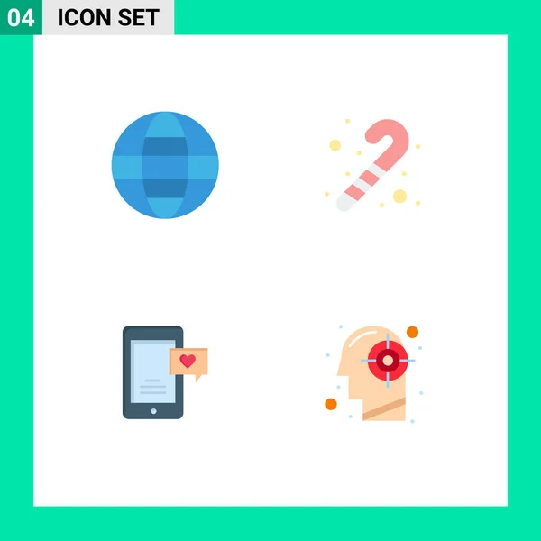 Set Modern Icons Sysymbols Signs Globe Chat Bubble World Baby — Vector de stock