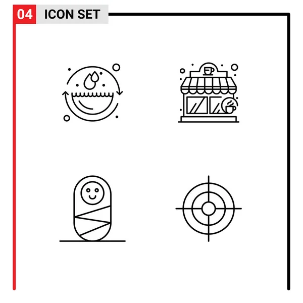 Creative Icons Σύγχρονα Σημάδια Και Σύμβολα Της Ημέρας Της Γης — Διανυσματικό Αρχείο