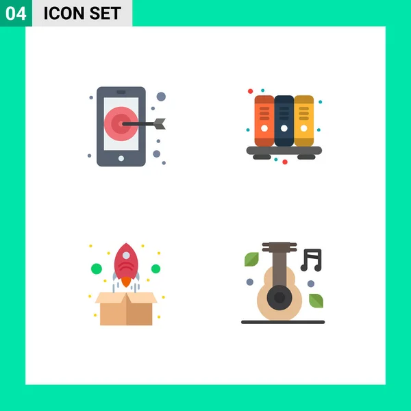 Set Von Vector Flat Icons Grid Für Digital Agenda Notizbuch — Stockvektor