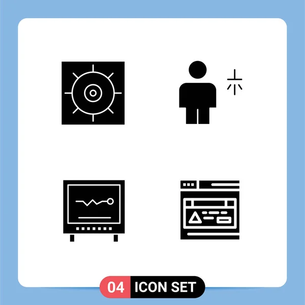 Stock Vector Icon Pack Line Segni Simboli Controllo Cardiologia Avatar — Vettoriale Stock