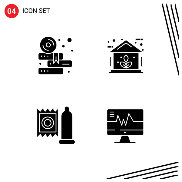 Set Modern Icons Sysymbols Signs Books Doctor Home Medicine Editable — Archivo Imágenes Vectoriales