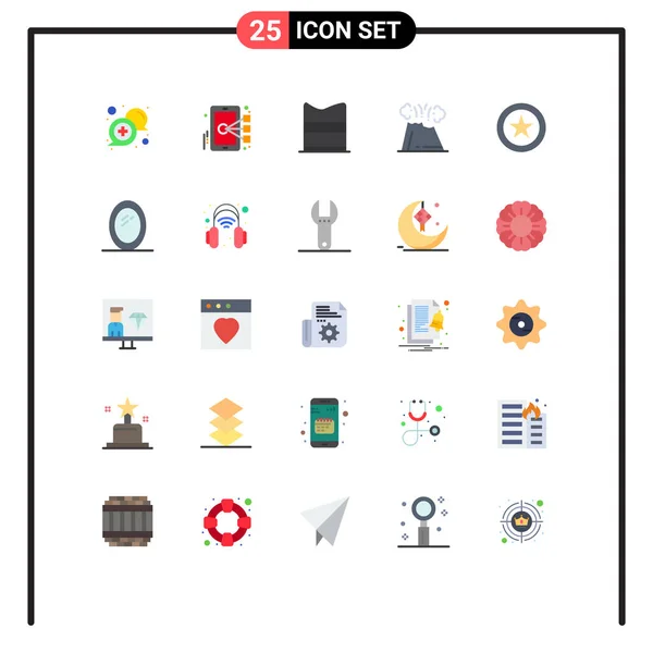 Creative Icons Modern Signs Symbols Disaster Volcano Target Eruption Web — Stock Vector