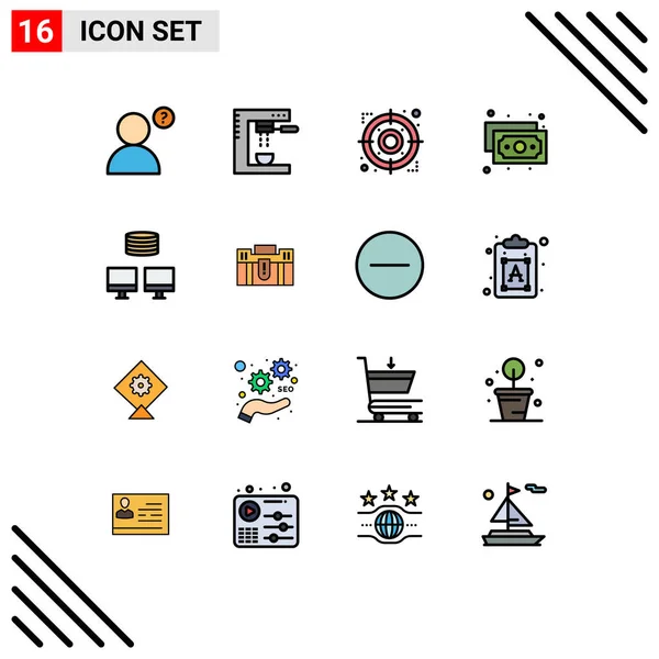 Creative Icons Modern Signs Símbolos Maletín Base Datos Estrategia Copia — Archivo Imágenes Vectoriales