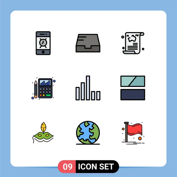 Vector Stock Icon Pack Líneas Signos Símbolos Para Conexión Gráfico — Vector de stock