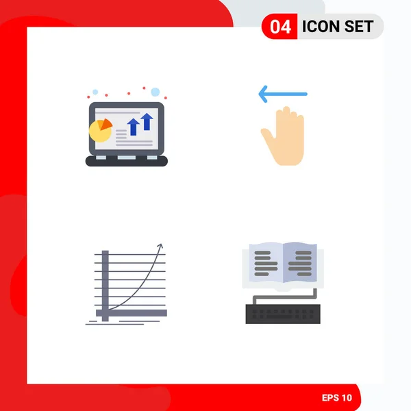 Pack Modern Flat Icons Signs Symbols Web Print Media Analysis — Stock Vector