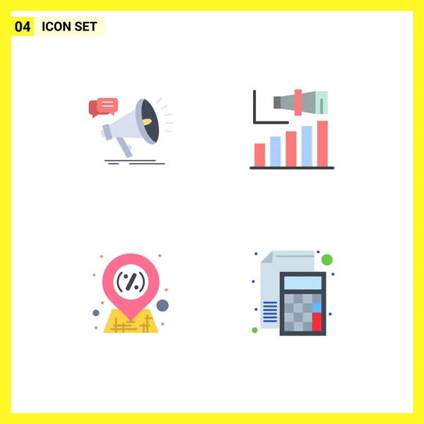 Pack Modern Flat Icons Signs Symbols Web Print Media Marketing — Stock Vector