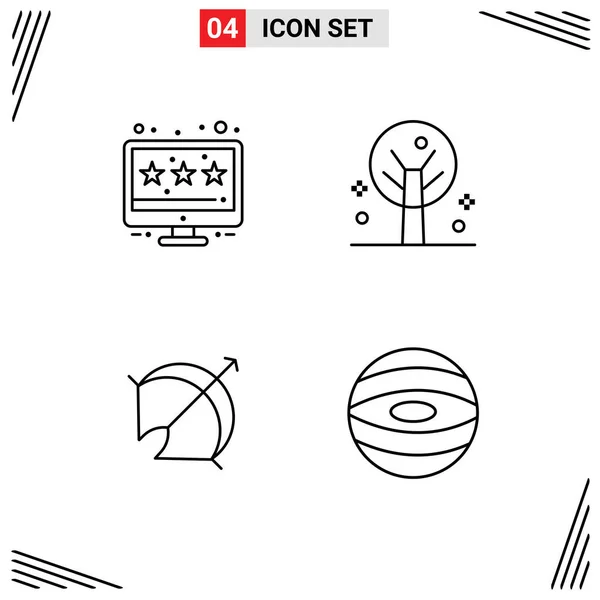 Creative Icons Modern Signs Symbols Rating Point Nature Archery Jupiter — Stock Vector