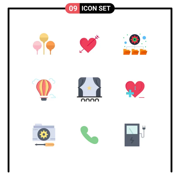 Creative Icons Modern Signs Symbols Crowd Audience Database Hot Air — Stock Vector