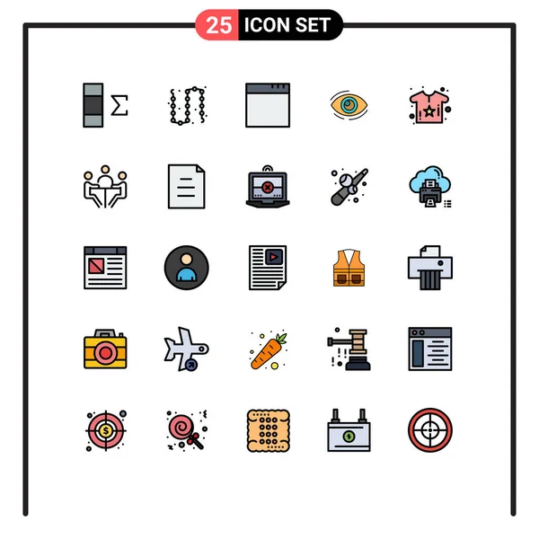 Universal Icon Symbols Group Modern Filled Line Flat Colors Baby — Stockový vektor