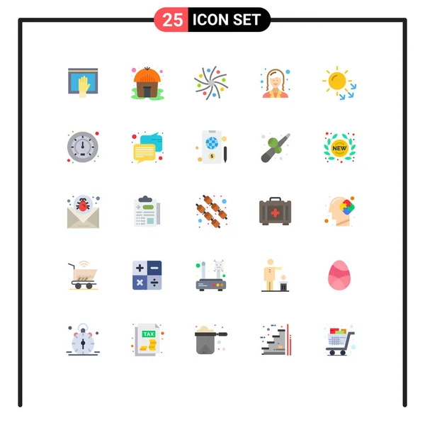 Stock Vector Icon Pack Лінійних Знаків Символів Дерматології Жінок Астрономії — стоковий вектор