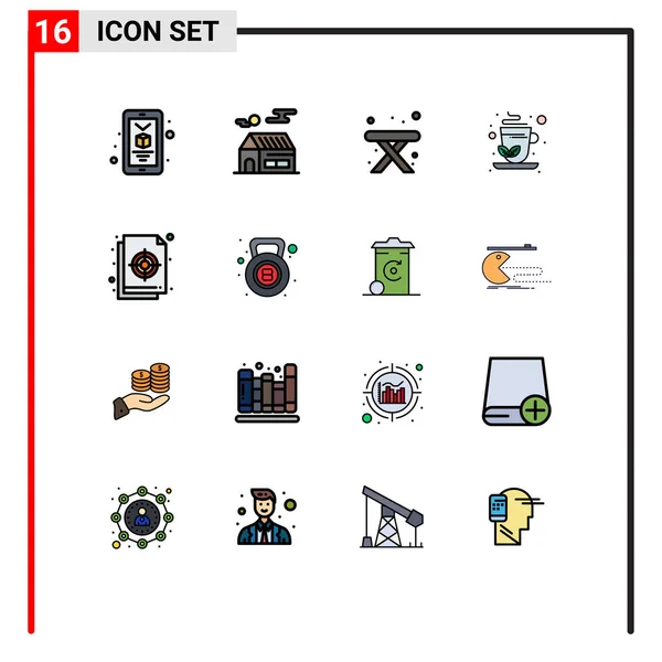 Set Von Modernen Symbolen Symbole Zeichen Für Datei Palette Tabelle — Stockvektor
