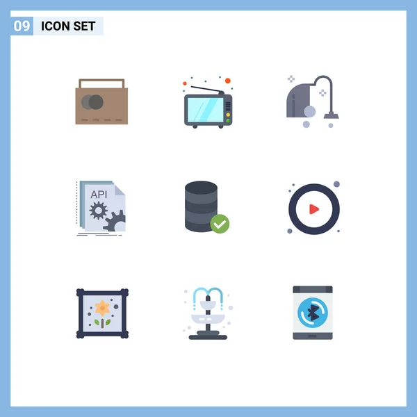 Set Modern Icons Símbolos Sinais Para Hospedagem Desenvolvedor Limpeza Codificação — Vetor de Stock